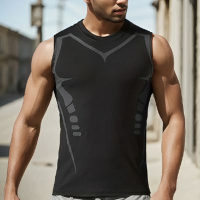 t-shirt-de-compression-noir